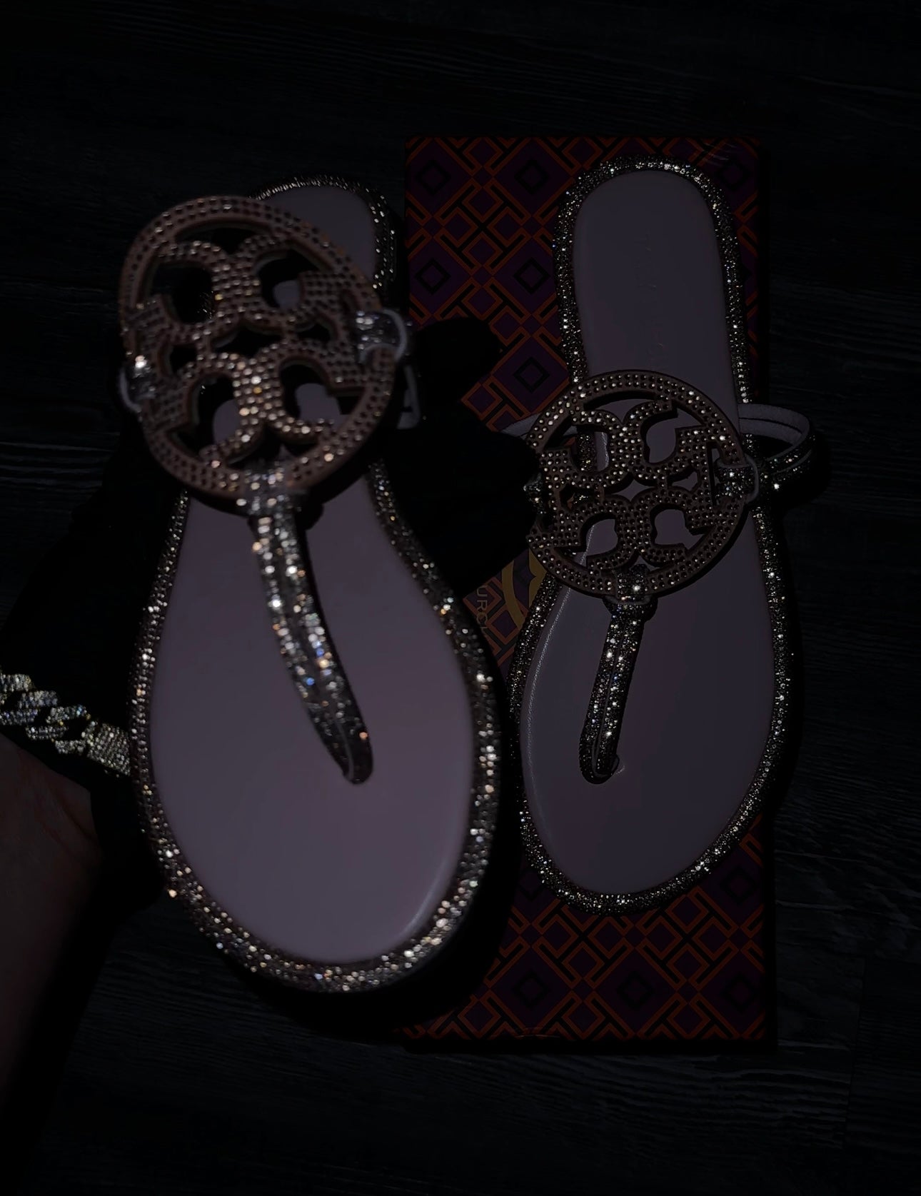 TB Pink Rhinestone Knotted