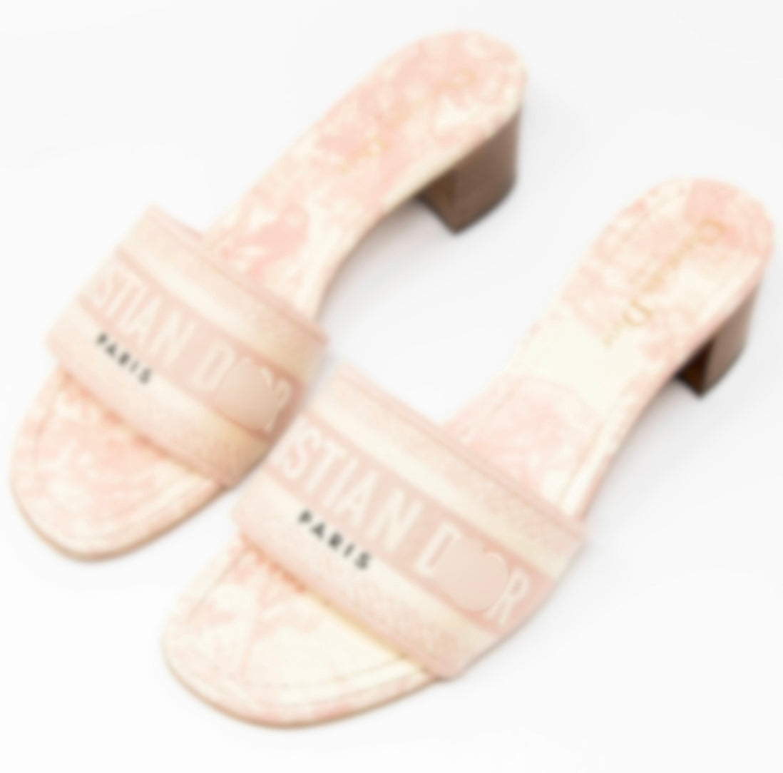 D**R Pink Heeled Slide